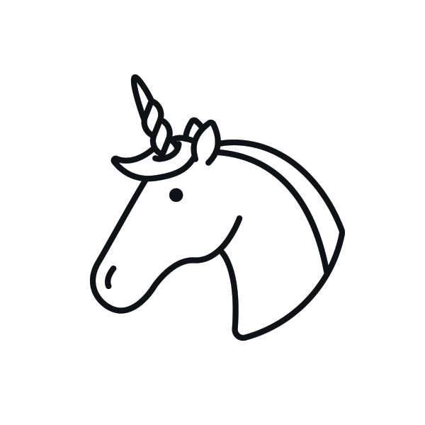 Icon mit einem Einhorn